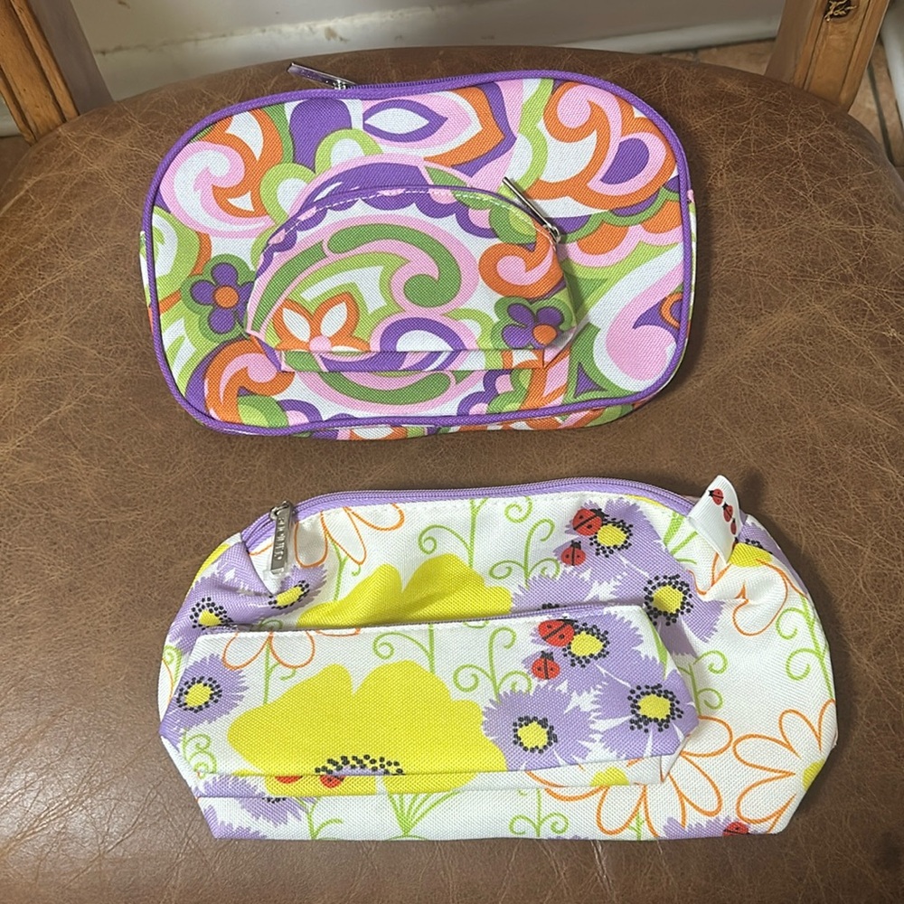 New Clinique 2Pc Cosmetic Bags. Choice of 2 different designs-